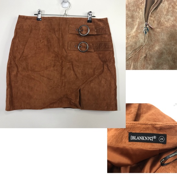 Blank NYC NWT Flawed Suede & Leather Skirts DIY Project Box 2 - Picture 6 of 8